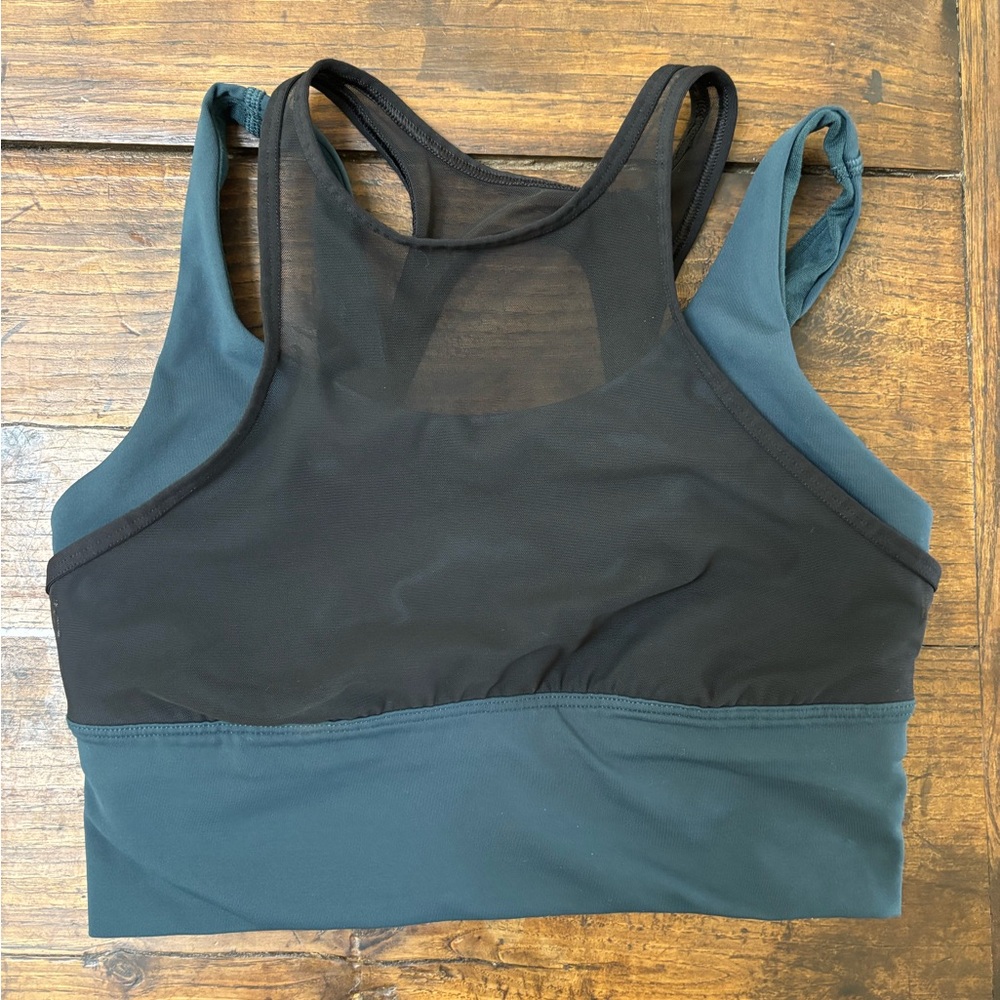 Lululemon Athletica Black and Teal Sports Bra